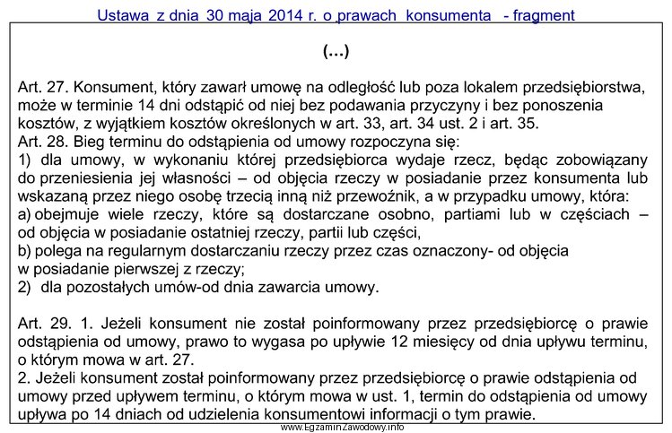 Konsument otrzymał w dniu 06.04.2022 r. obuwie, które zakupił 04.04.2022 r. 