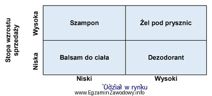 W oparciu o schemat macierzy BCG określ, który 