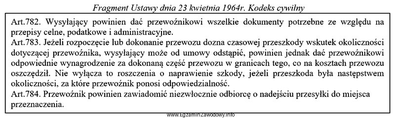 Jakie działanie na podstawie przedstawionego fragmentu przepisów, moż