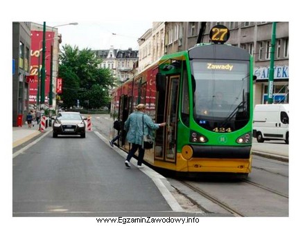 Który typ przystanku tramwajowego przedstawia rysunek?
