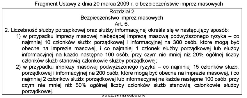 Na podstawie fragmentu ustawy ustal, ile powinna wynosić liczebność 