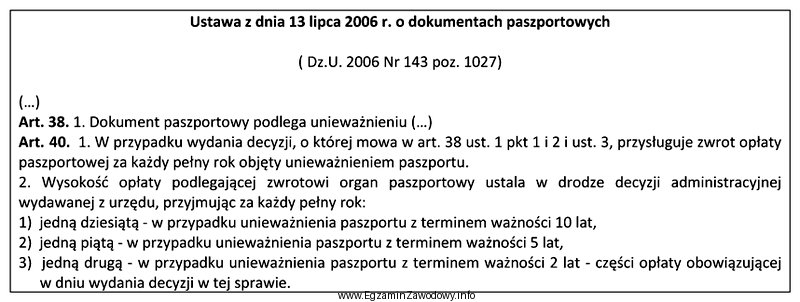 Pełna opłata za wydanie paszportu z terminem waż