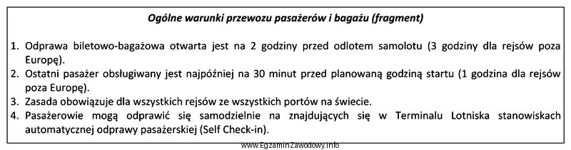 Zgodnie z informacją przewoźnika, pasażer odlatujący z Gdań