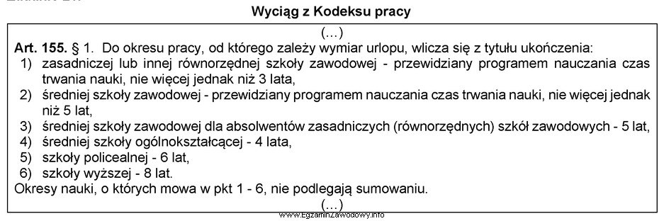 Pracownik, który jest absolwentem studiów licencjackich i przepracował 3 