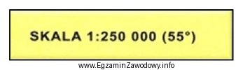 Na rysunku przedstawiono wycinek tytułu mapy w odwzorowaniu Merkatora. 