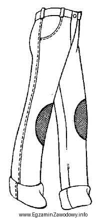 Który rodzaj zdobienia zastosowano w spodniach przedstawionych na rysunku?
