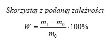 Wiedząc, że masa deski próbnej w stanie 