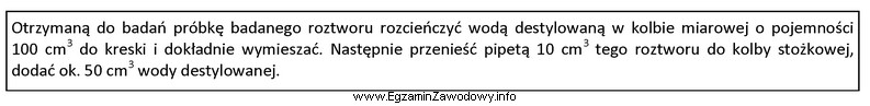 Aby wykonać czynności analityczne wskazane w ramce, należy 