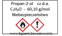 W ramce przedstawiono fragment etykiety odczynnika chemicznego. Odczynnik ten moż