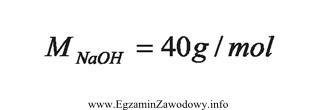 Aby przygotować 250 cm3 0,2-molowego roztworu wodorotlenku sodu, należy odważ