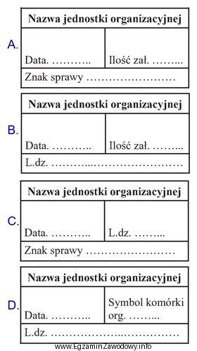 Która z podanych pieczęci wpływu jest stosowana 