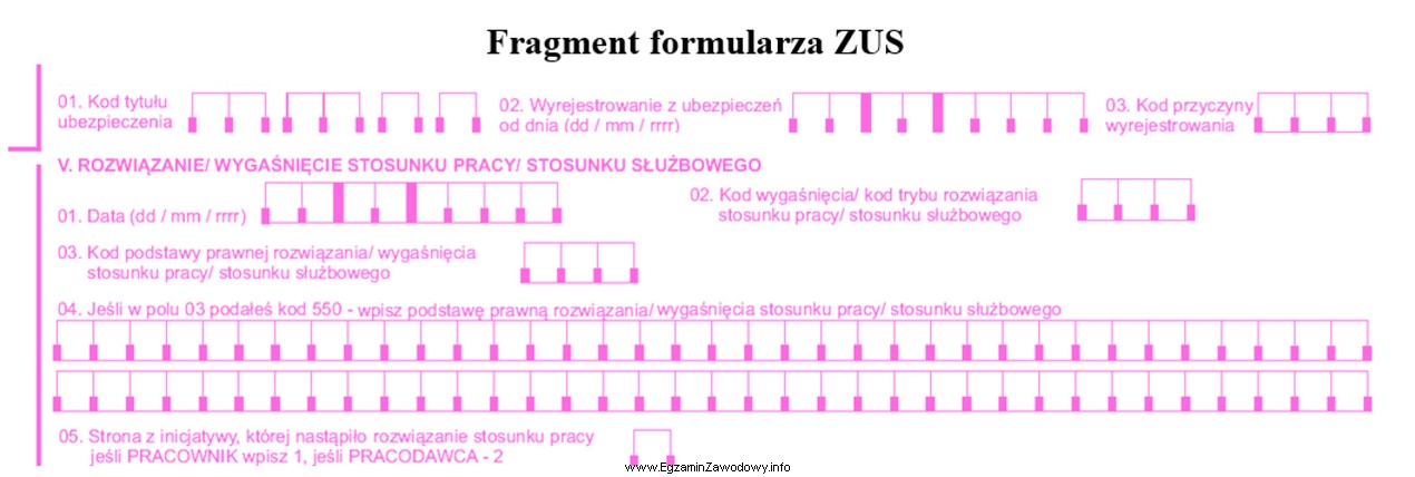 Przedstawiony fragment formularza posiada symbol