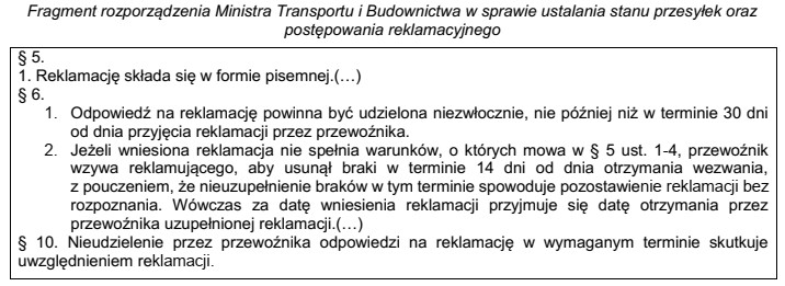 Nadawca ładunku 4 stycznia 2021 r. złożył u przewoźnika 