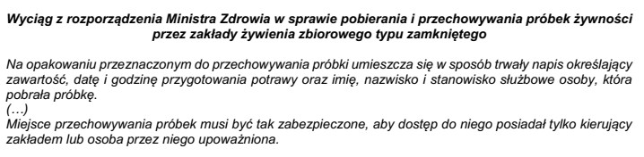 Zgodnie z zamieszczoną treścią Rozporządzenia Ministra Zdrowia na 