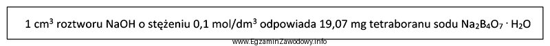 W procedurze analitycznej zapisano:<br/> Ile wynosi zawartość procentowa 