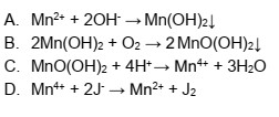 W której z reakcji opisanych równaniami mangan ulega 