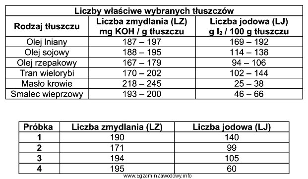 Oznaczono LZ i LJ dla czterech różnych pró