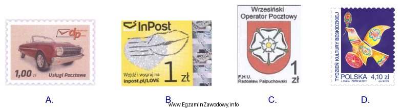 Który rysunek przedstawia znaczek pocztowy operatora wyznaczonego?