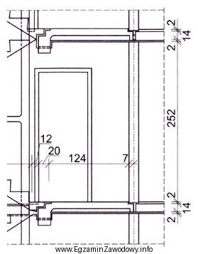 Z przedstawionego na rysunku fragmentu przekroju prefabrykowanego budynku żelbetowego 