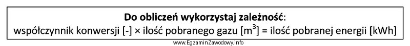 Jeżeli odbiorca gazu w ciągu roku zużył 300 