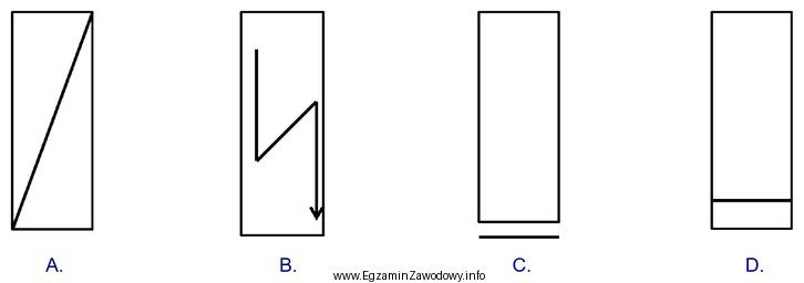 Zamontowany w instalacji gazowy podgrzewacz wody przepływowej na rzucie 