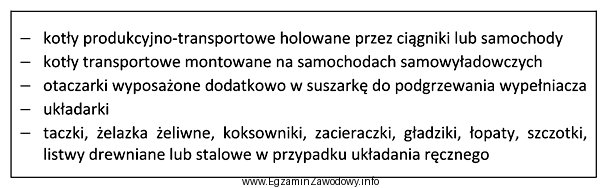 Na podstawie wykazu sprzętu przedstawionego przez wykonawcę określ, 