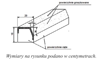 Rysunek przedstawia krawężnik