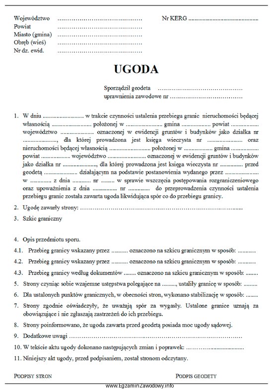 W trakcie której pracy geodezyjnej może być wykorzystany 