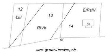 Wskaż użytki gruntowe znajdujące się na działce 