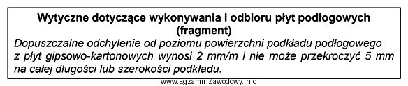 Ile wynosi maksymalna dopuszczalna wartość odchylenia od poziomu powierzchni 