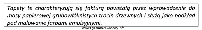 Który rodzaj tapet opisano w ramce?