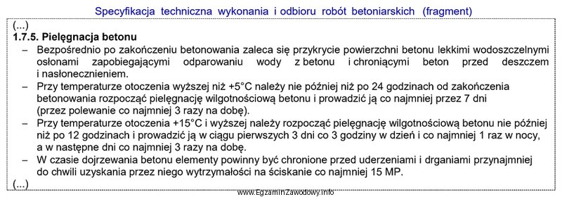 Zgodnie z wymaganiami określonymi w zamieszczonej specyfikacji, jeżeli 