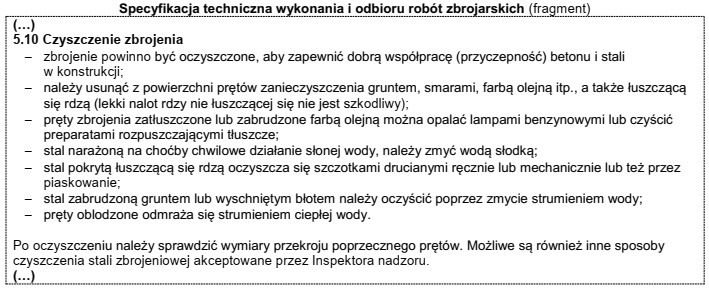 Na podstawie fragmentu specyfikacji określ, w jaki sposób 