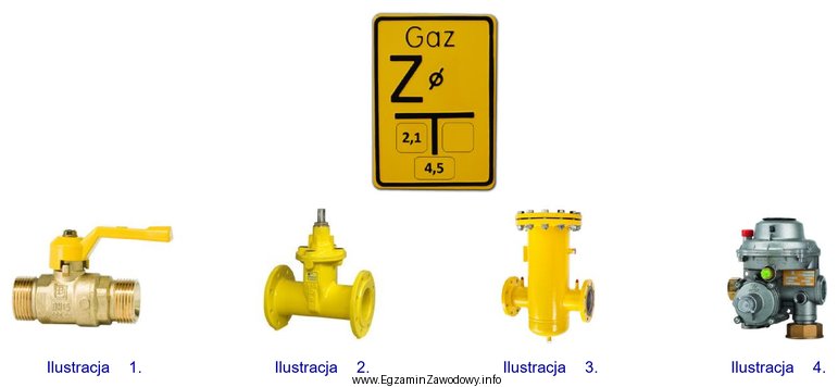 Na której ilustracji przedstawiono element uzbrojenia sieci gazowej opisany 