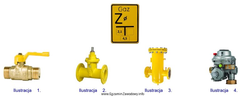 Na której ilustracji przedstawiono element uzbrojenia sieci gazowej opisany 