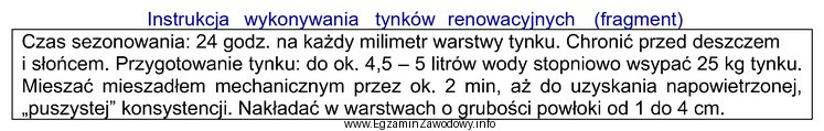 Korzystając z informacji zawartych w instrukcji określ czas 