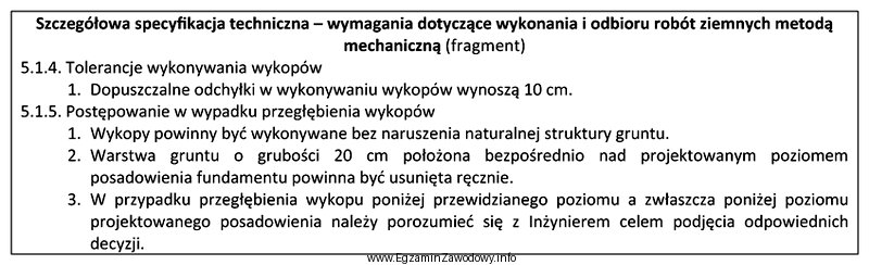 Na podstawie informacji zamieszczonych w specyfikacji określ poziom, do 