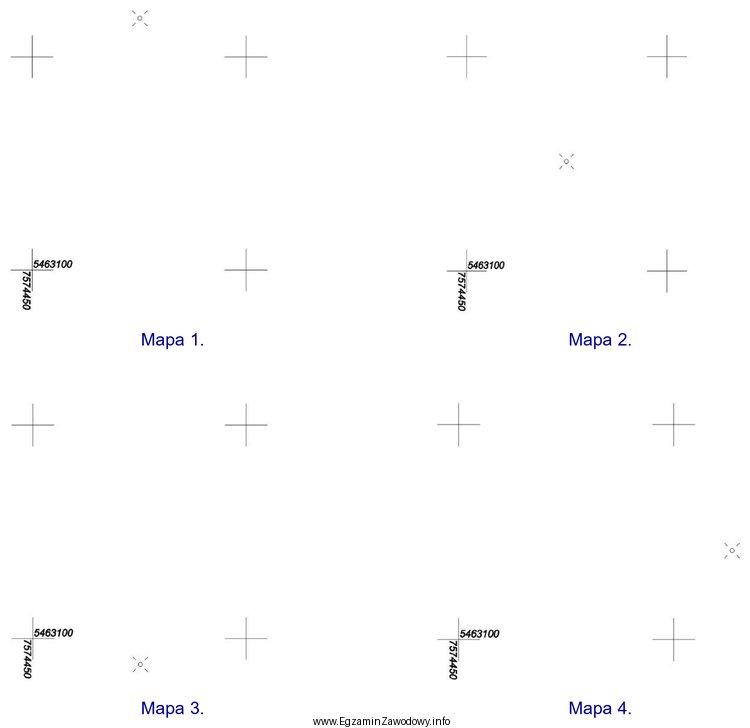Na której mapie w skali 1:500 przedstawiono prawidłowo skartowaną 