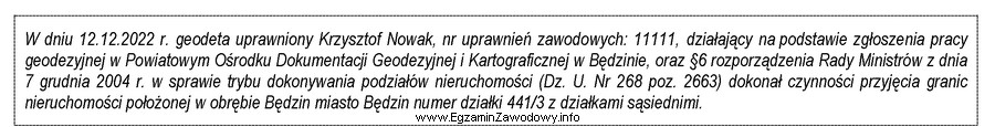 Fragment którego protokołu przedstawiono w ramce?