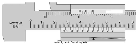 Ile wynosi dokładność pomiaru suwmiarką przedstawioną na rysunku?