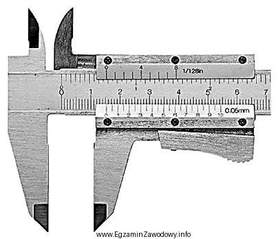 Na podstawie ilustracji odczytaj wartość pomiaru wykonanego suwmiarką