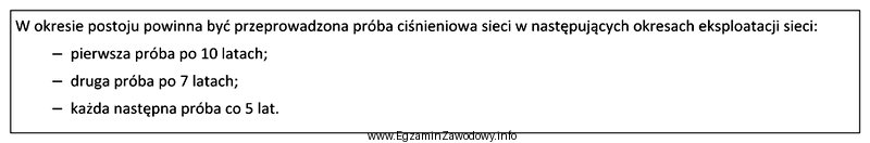 Z przedstawionego fragmentu instrukcji eksploatacji sieci ciepłowniczej wynika, ż