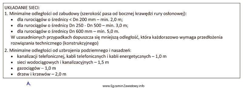 Korzystając z zamieszczonej informacji wskaż, ile wynosi odległoś