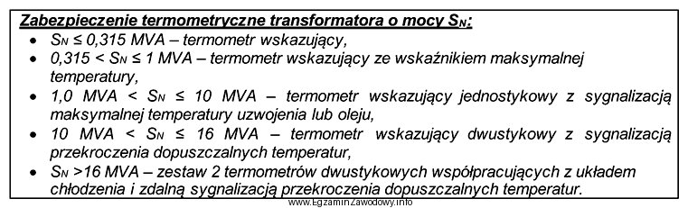 Który termometr należy dobrać jako zabezpieczenie termometryczne dla 