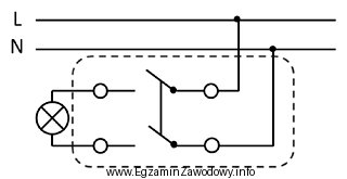 Na schemacie linią przerywaną zaznaczono