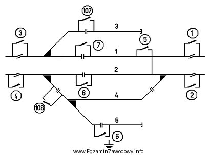 Na schemacie stacji cyfrą 6 oznaczono odłącznik