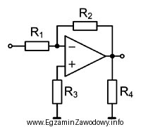 Który rezystor w układzie wzmacniacza pokazanym na rysunku 