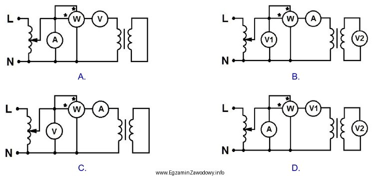 Na którym rysunku zamieszczono prawidłowy schemat układu 