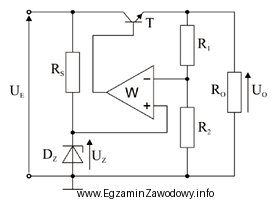 Dobierz wartość rezystancji R<sub>1</sub> tak, aby napię