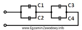 Ile wynosi pojemność zastępcza układu kondensatorów, 